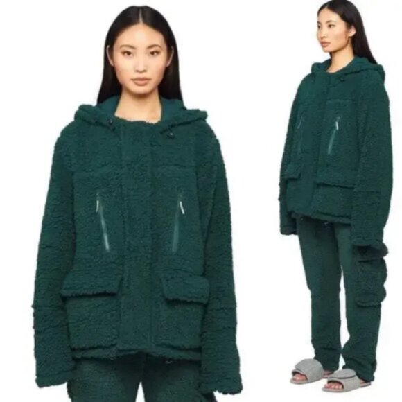 My Mum Made‎ it Hooded Shag Utility Jacket - Aventurine - Picture 1 of 12